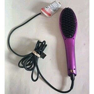 Neo Choices Ionic Heated Straightening Brush Purple Custom Temperature Setting